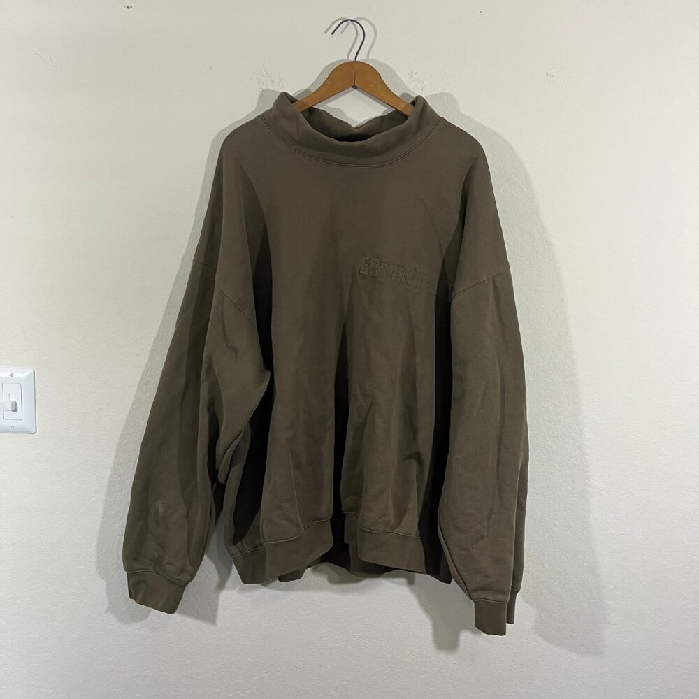 Essentials Fear of God Men's Brown Pullover Sweatshirt Size XXL - Picture 2 of 14